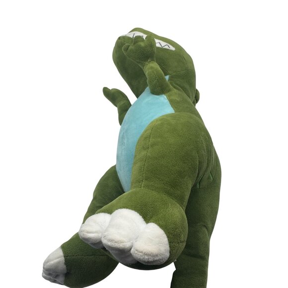 Your Zone Plush Dinosaur Toy Green Blue 19in Polyester Kids Stuffed Animal Walma - Picture 2 of 7